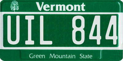 VT license plate UIL844