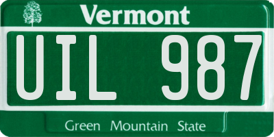 VT license plate UIL987