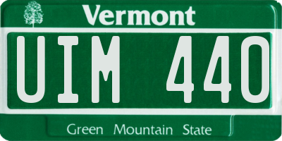 VT license plate UIM440