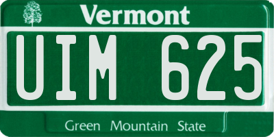 VT license plate UIM625