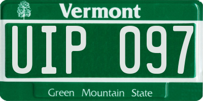 VT license plate UIP097
