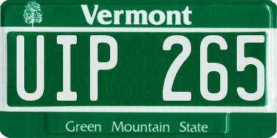 VT license plate UIP265