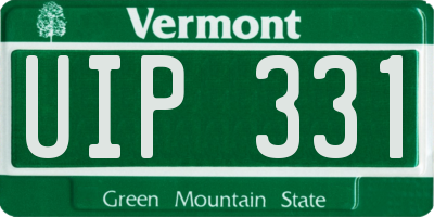 VT license plate UIP331