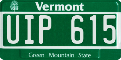 VT license plate UIP615