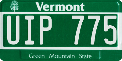 VT license plate UIP775