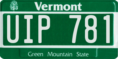 VT license plate UIP781