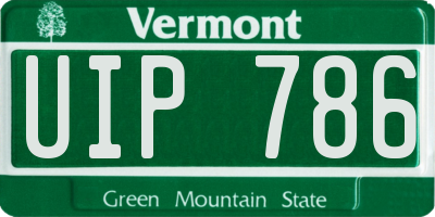 VT license plate UIP786
