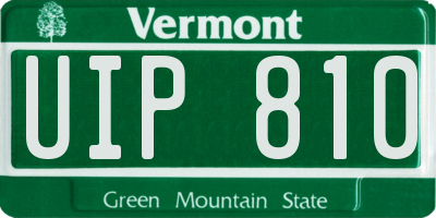 VT license plate UIP810