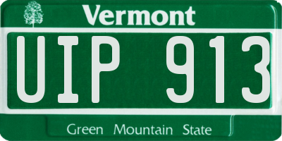 VT license plate UIP913