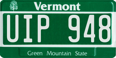 VT license plate UIP948
