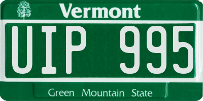 VT license plate UIP995