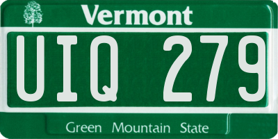 VT license plate UIQ279