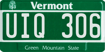VT license plate UIQ306
