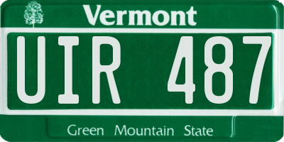 VT license plate UIR487