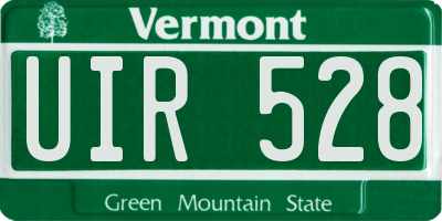 VT license plate UIR528