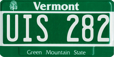 VT license plate UIS282