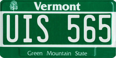 VT license plate UIS565