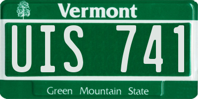 VT license plate UIS741