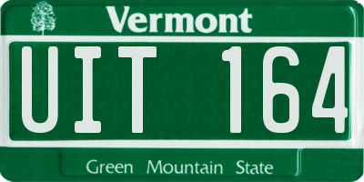 VT license plate UIT164