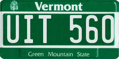 VT license plate UIT560