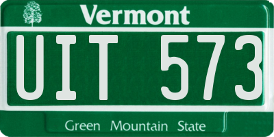 VT license plate UIT573