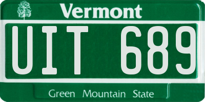 VT license plate UIT689