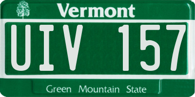 VT license plate UIV157