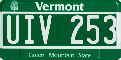 VT license plate UIV253