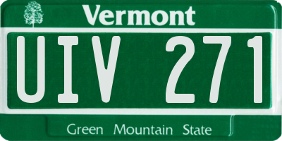 VT license plate UIV271