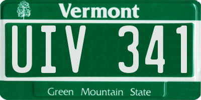 VT license plate UIV341