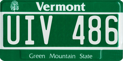 VT license plate UIV486