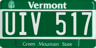 VT license plate UIV517