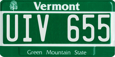 VT license plate UIV655