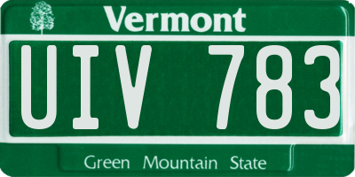 VT license plate UIV783