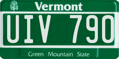 VT license plate UIV790