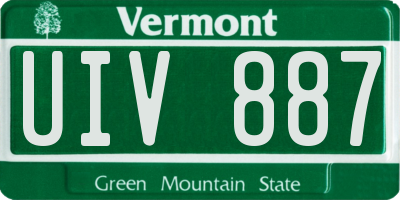 VT license plate UIV887
