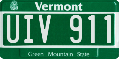 VT license plate UIV911