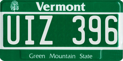 VT license plate UIZ396