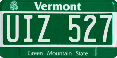 VT license plate UIZ527