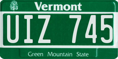 VT license plate UIZ745