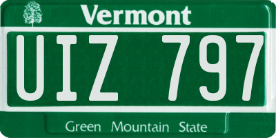 VT license plate UIZ797