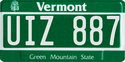 VT license plate UIZ887