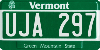 VT license plate UJA297
