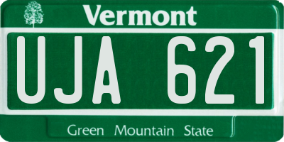 VT license plate UJA621