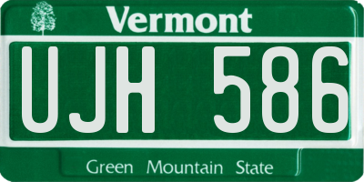 VT license plate UJH586