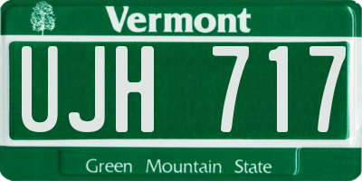 VT license plate UJH717
