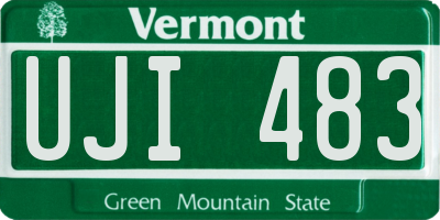 VT license plate UJI483