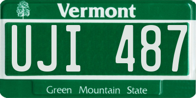 VT license plate UJI487