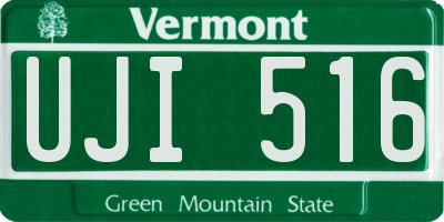 VT license plate UJI516