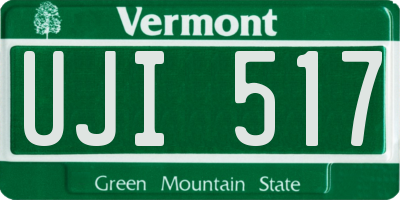 VT license plate UJI517